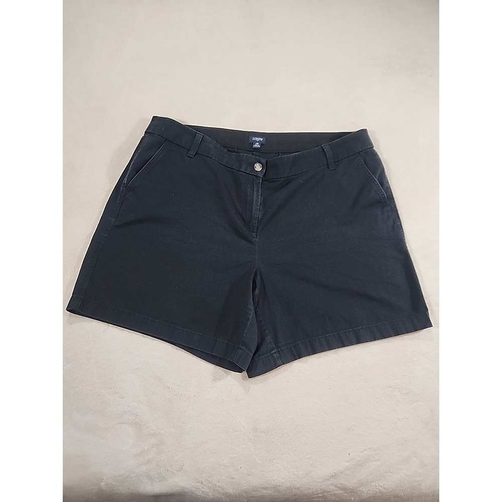 Ladies J. Crew Re-Imaged Black Shorts Size 16‎ w/6" Inseam